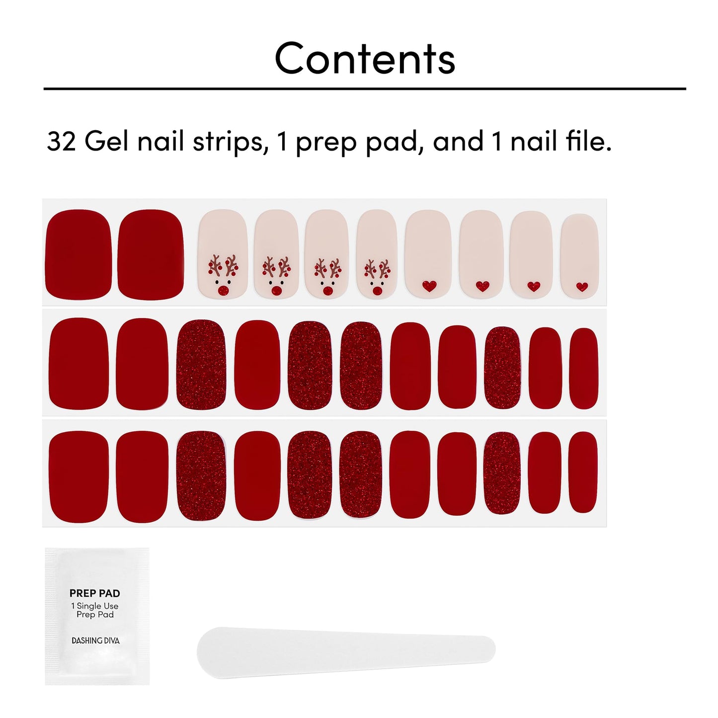 Dashing Diva Gloss Nail Strips - Deer Diary | UV Free, Chip Resistant, Long Lasting Gel Stickers | Contains 32 Wraps, 1 Prep Pad, 1 File Beauty & Personal Care Dashing Diva