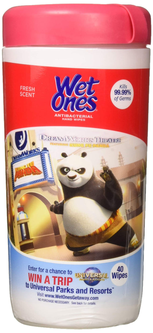 WET ONES Antibacterial Hand Wipes, Fresh Scent 40 ea (Pack of 12)