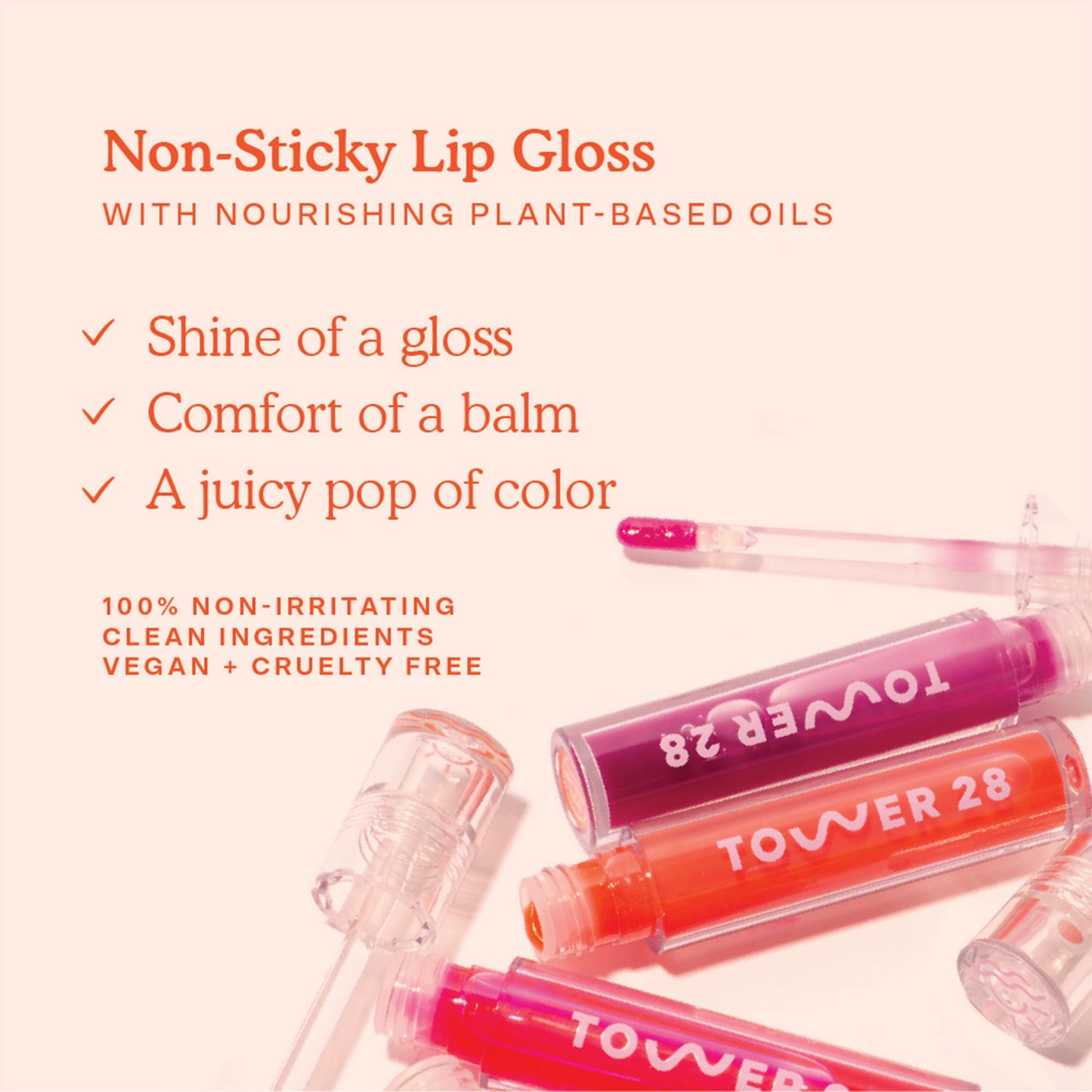 Tower 28 ShineOn Lip Gloss Jelly - Hydrating Lip Balm + Sheer Gloss for Sensitive Lips - Non-Sticky + High-Shine Jelly Formula with Nourishing Oil