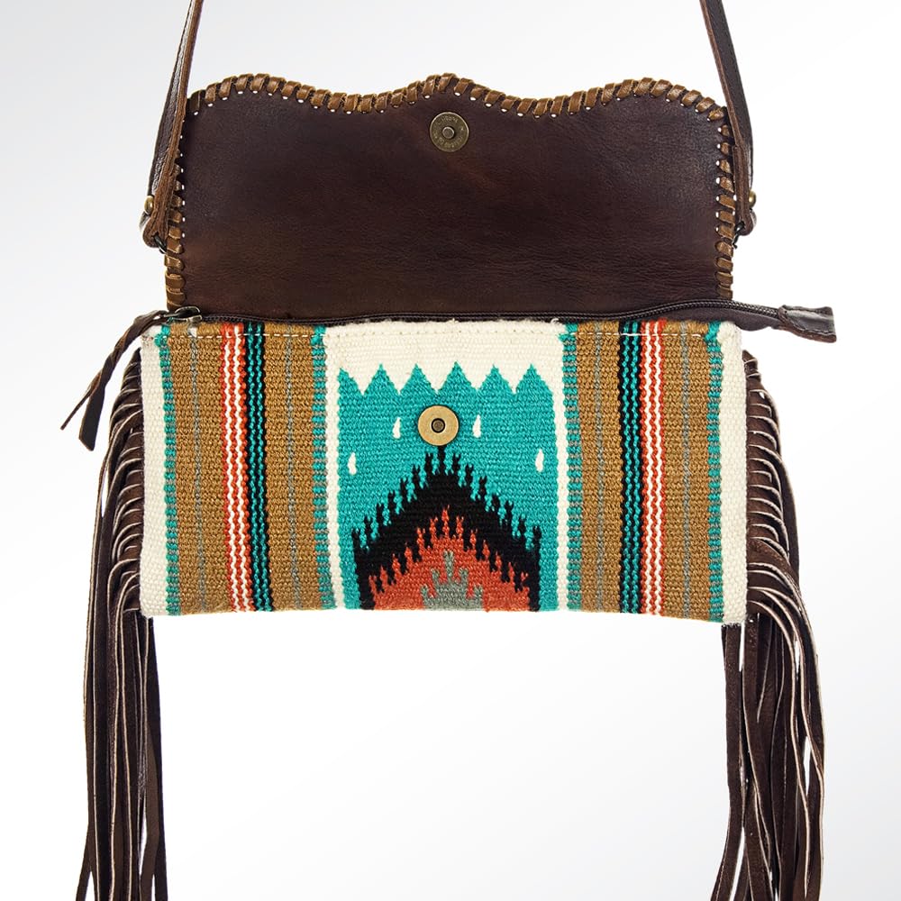 American Darling Women's Cross Body Bag Western Saddle Blanket Hair-On Genuine Leather Handbag and Ladies Purse