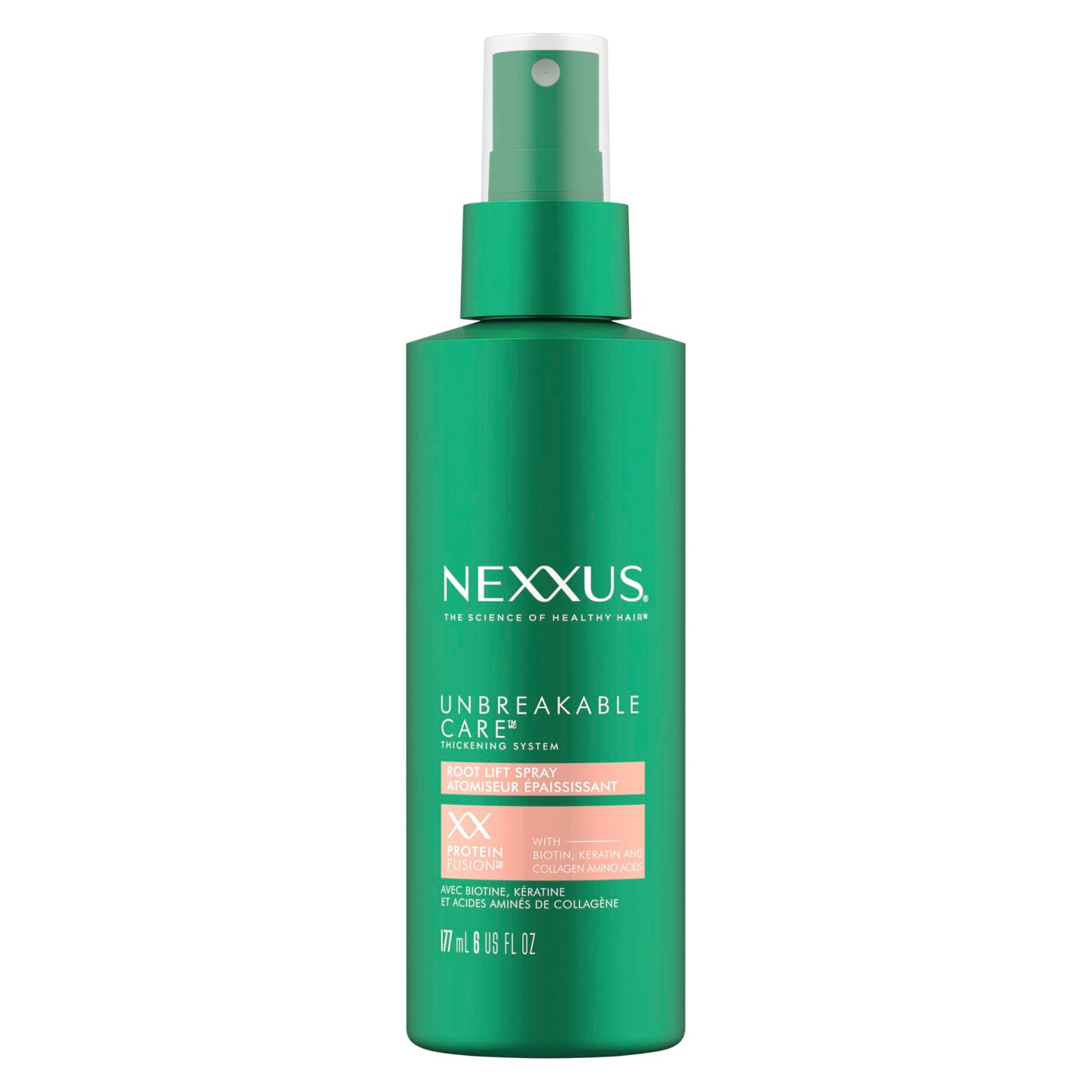 Nexxus Root Lift Thickening Spray Unbreakable Care with ProteinFusion Blend of Biotin, Keratin & Collagen Amino Acids, 6 oz