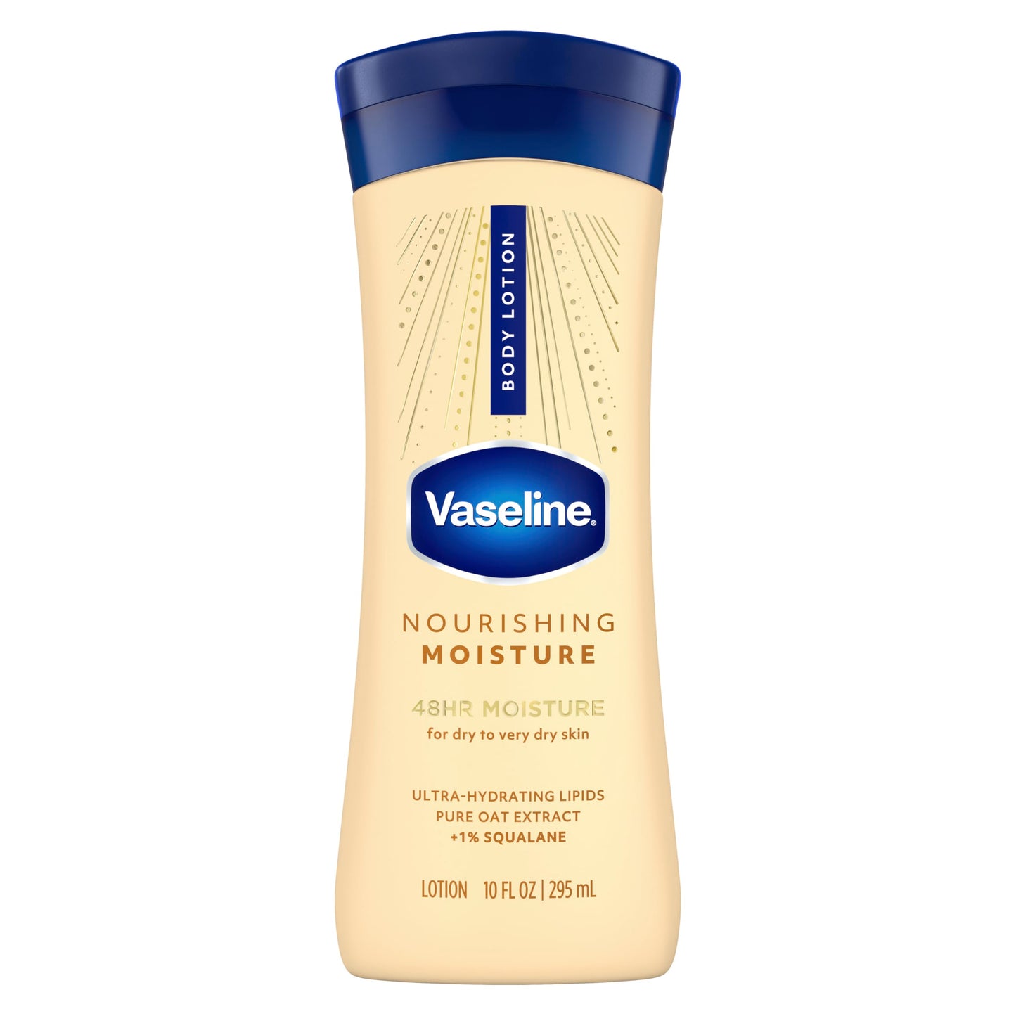 Vaseline Intensive Care Nourishing Moisture Body Lotion for Dry Skin, Lotion Made with Ultra-Hydrating Lipids + Pure Oat Extract for Nourished