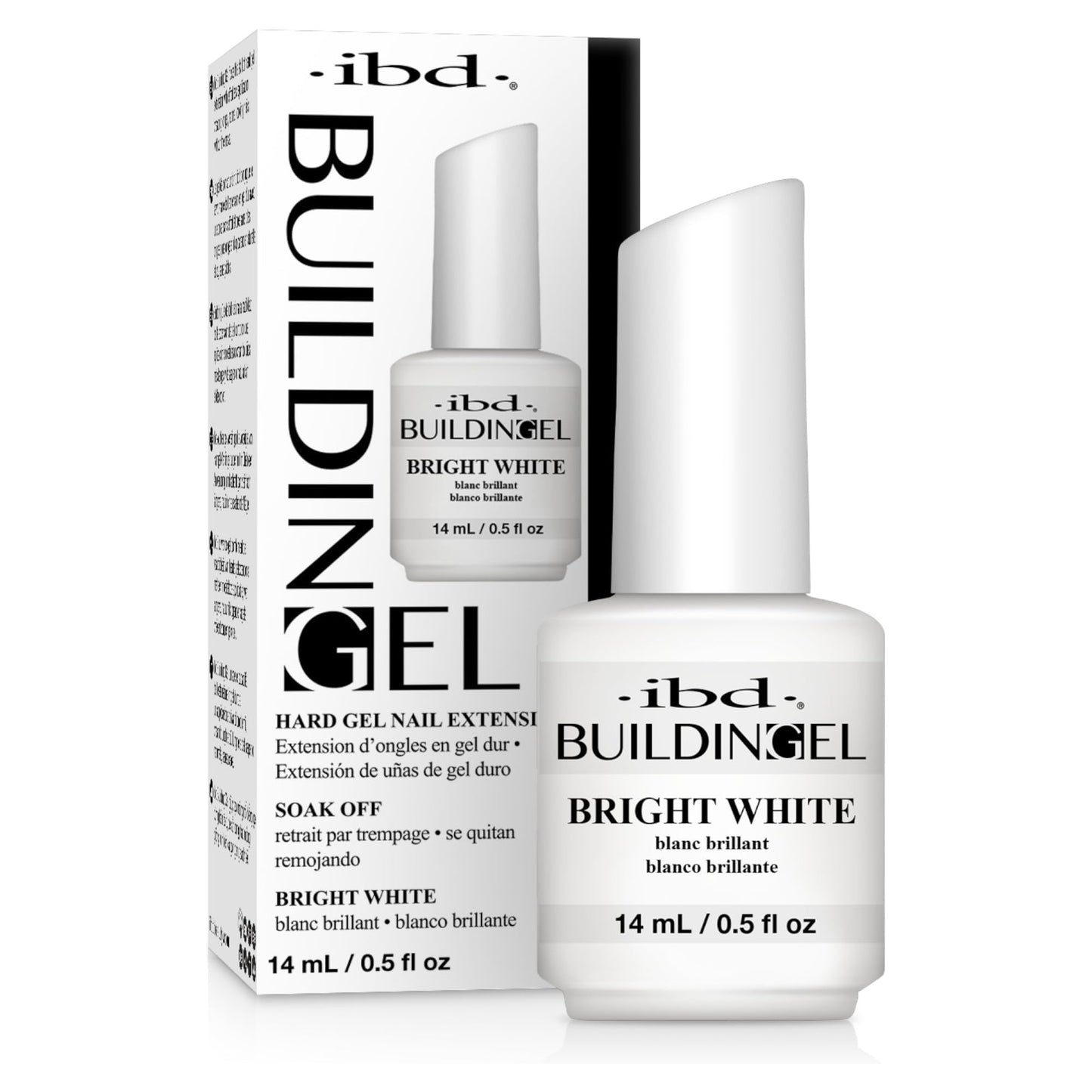 IBD Builder Gel for Nails, Round - Bright White, UV/LED Gels Hard Nail Extensions & Sculpting Strong Long-Lasting Enhancement, Made in USA, 0.5 oz, 1 Beauty & Personal Care IBD