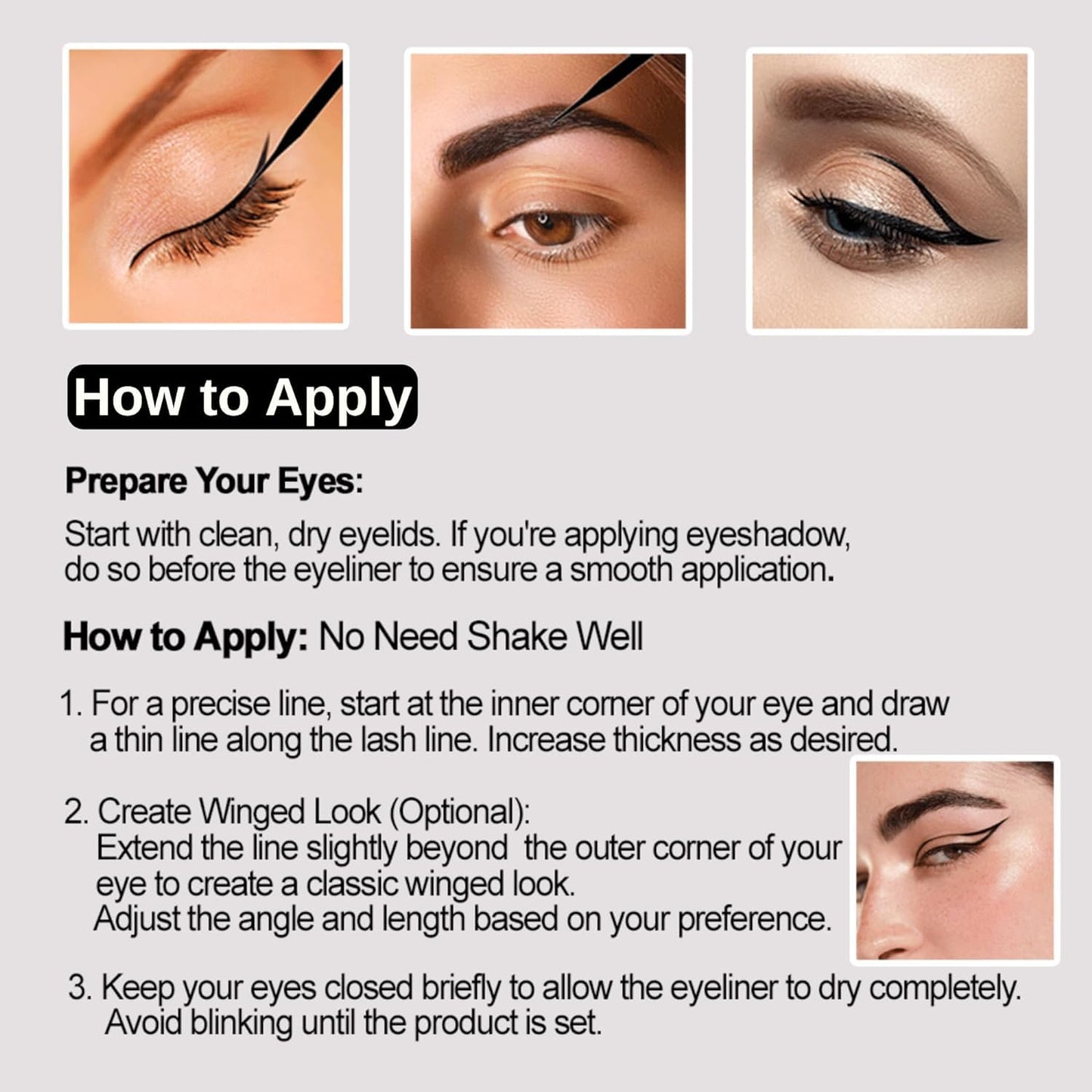 UOG (United One) Liquid Eyeliner & Eyebrow Liner - Waterproof, Semi-Permanent, Smudge-Proof, Lasts Up to 7 Days, Allergy-Free with Precise Slender…