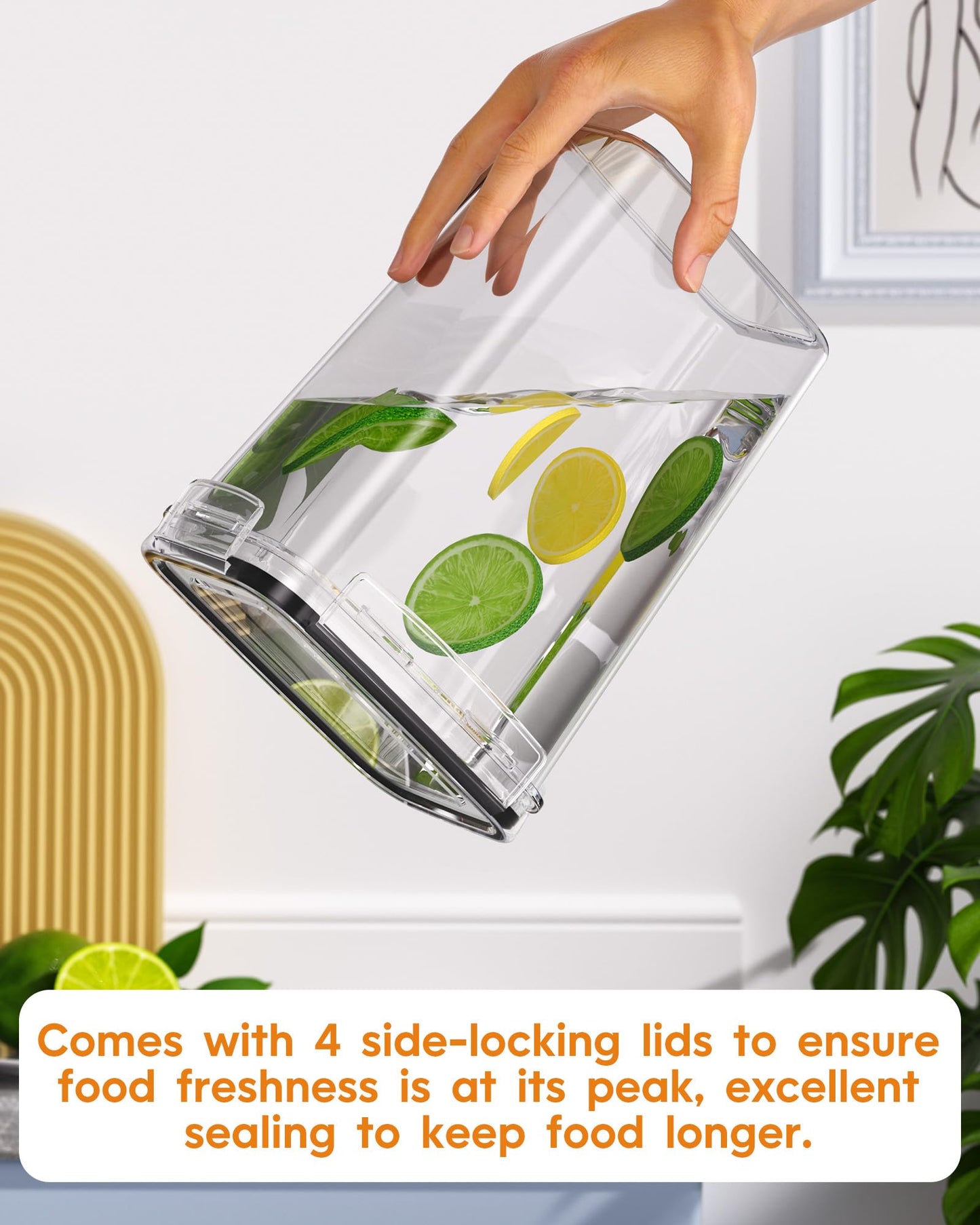 Airtight Food Storage Containers with Lids, 24 PCS Kitchen and Pantry Organization Canisters, BPA-Free, PVC-Free, Food-grade Plastic Leak-proof Jars…