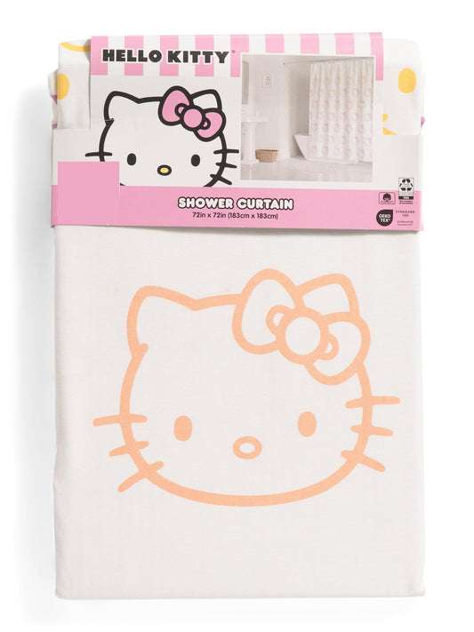 Jay Franco & Sons, Inc. Hello Kitty Shower Curtain, 72 x 72 inches (Pastel Ombre Hello Kitty, One Size)