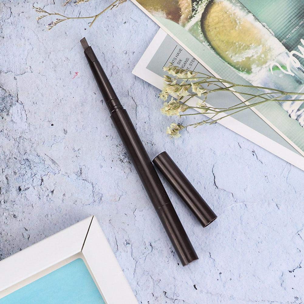 Grey Eyebrow Pen with Brush, Gray Automatic Double-Ended Eyebrow Make-Up Pencil, Angled Tip and Spoolie Brush(4# gray)