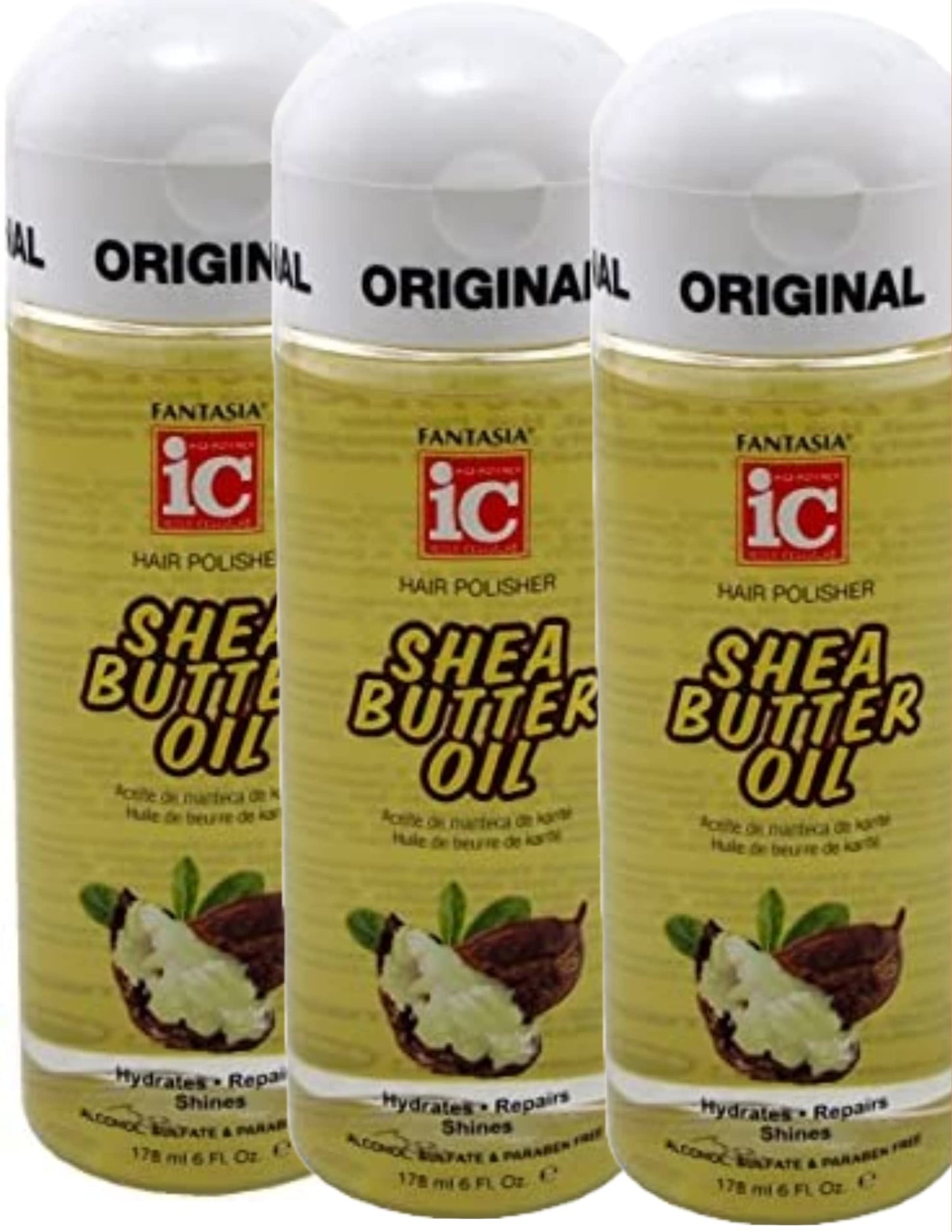 Fantasia Ic Hair Polisher 6oz Shea Butter Oil (3 Pack)