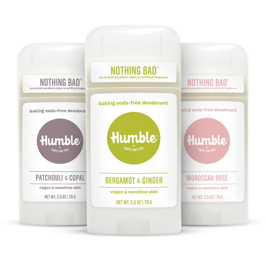 Humble Aluminum-Free Deodorant for Women & Men, Patchouli, Bergamot & Moroccan Rose - Baking Soda-Free Natural Deodorant Stick for Sensitive Skin Beauty and Personal Care HUMBLE SIMPLE AND TRUE.