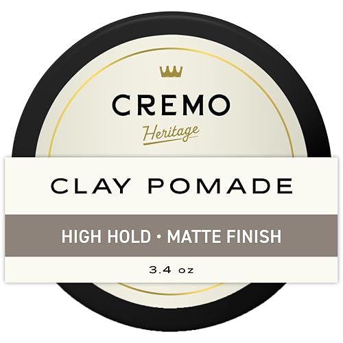 Cremo Hair Styling Clay, Premium Barber Grade Sculpting Clay for Hair Styling, 3.4 Oz