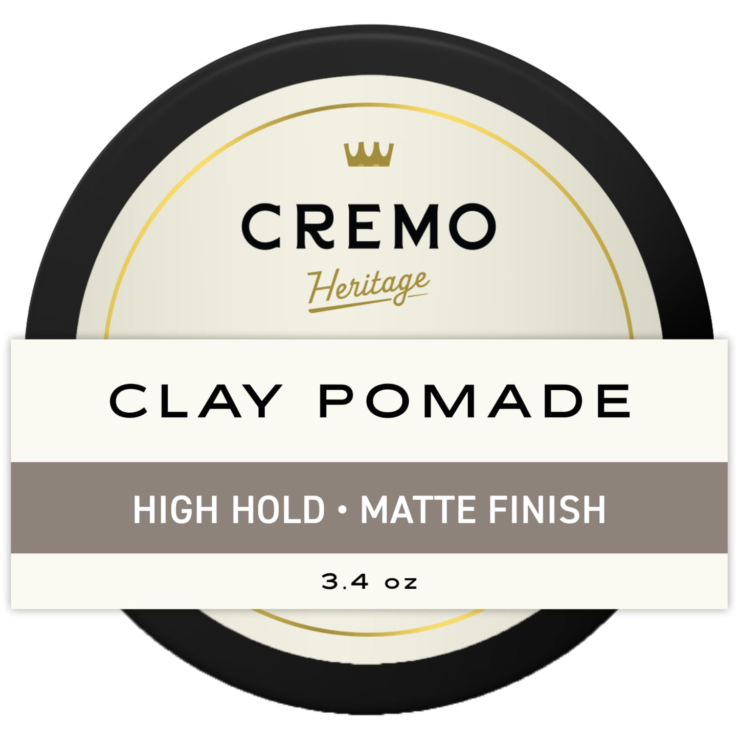Cremo Hair Styling Clay, Premium Barber Grade Sculpting Clay for Hair Styling, 3.4 Oz