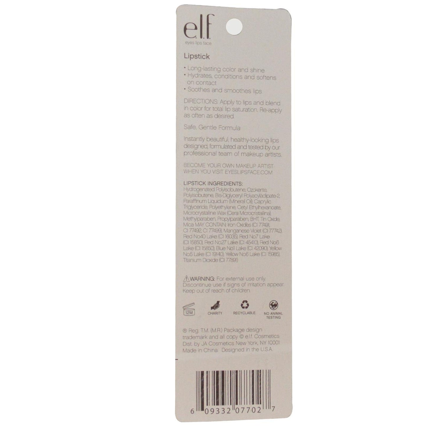 Elf 7702 Lipstick Classy Size 0.12o Elf Lipstick Classy 7702 0.12oz