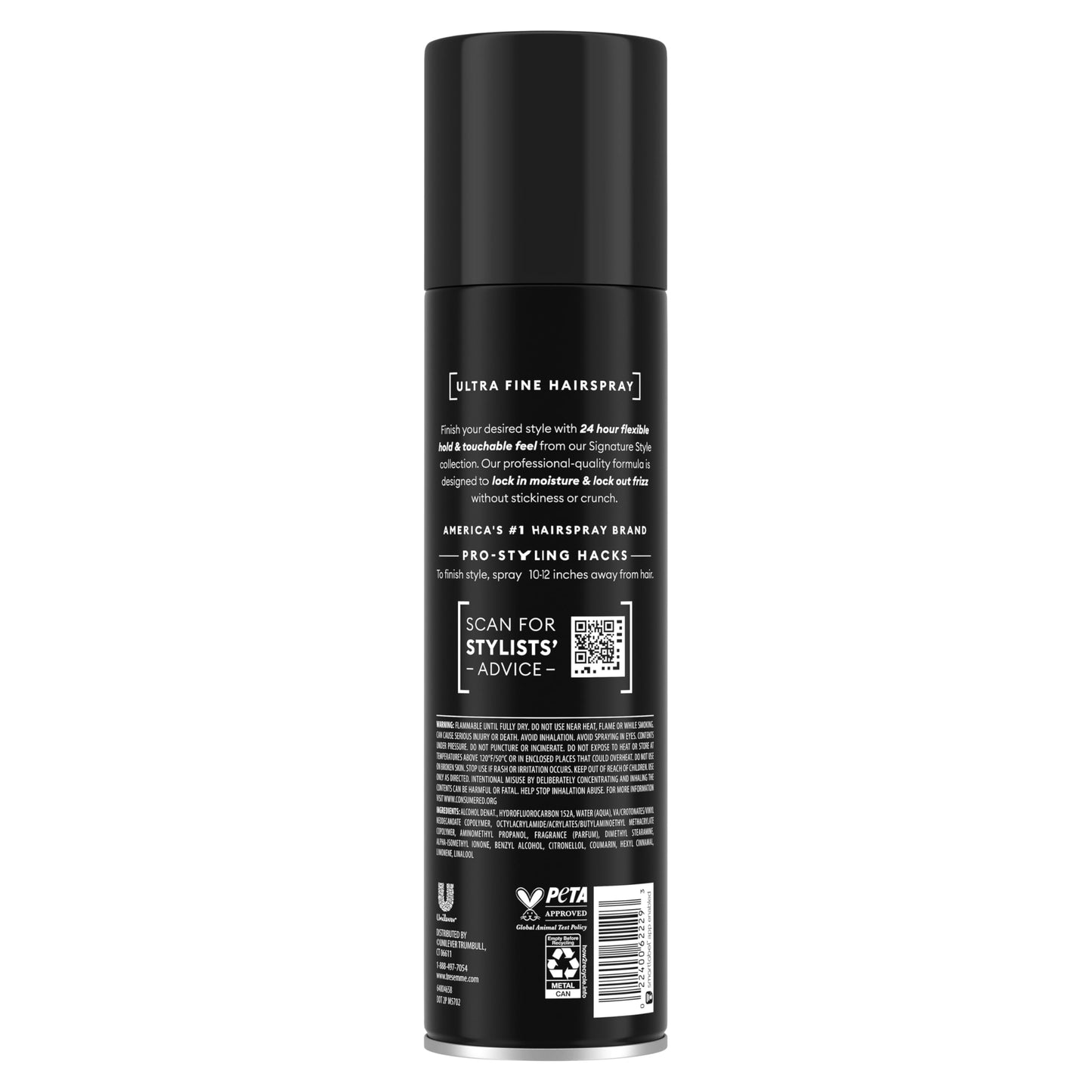 TRESemmé Ultra Fine Hairspray for 24-Hour Frizz Control with Pro Lock Tech 14.6 oz