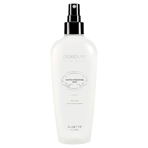 Aloette Nutri-Hydrating Mist After Sun Spray - Aloe Vera Facial & Body Mist with Silk Amino Acids, Vitamins A, E, C & B5 - Hydrating Face, Neck & Skin