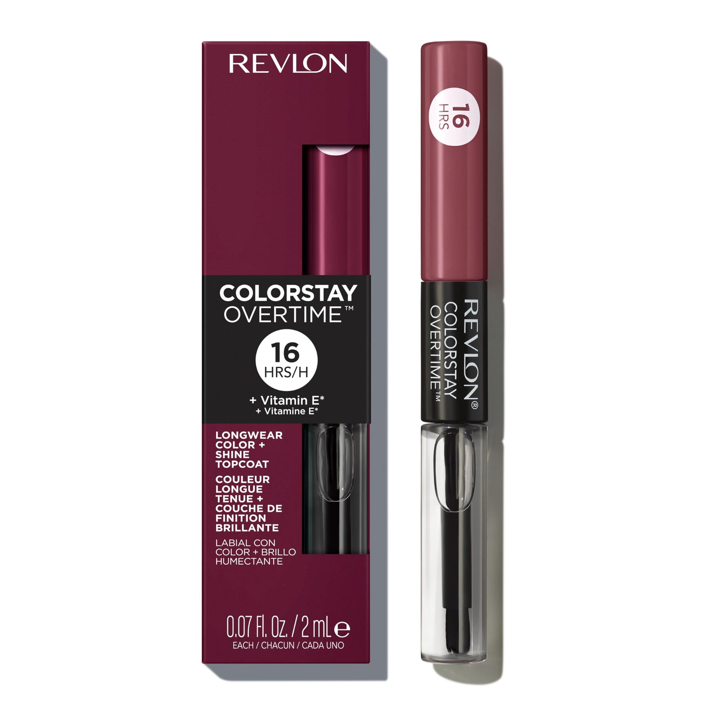 Revlon Stay Overtime Lip Color, Relentless Raisin, 0.07 Ounce