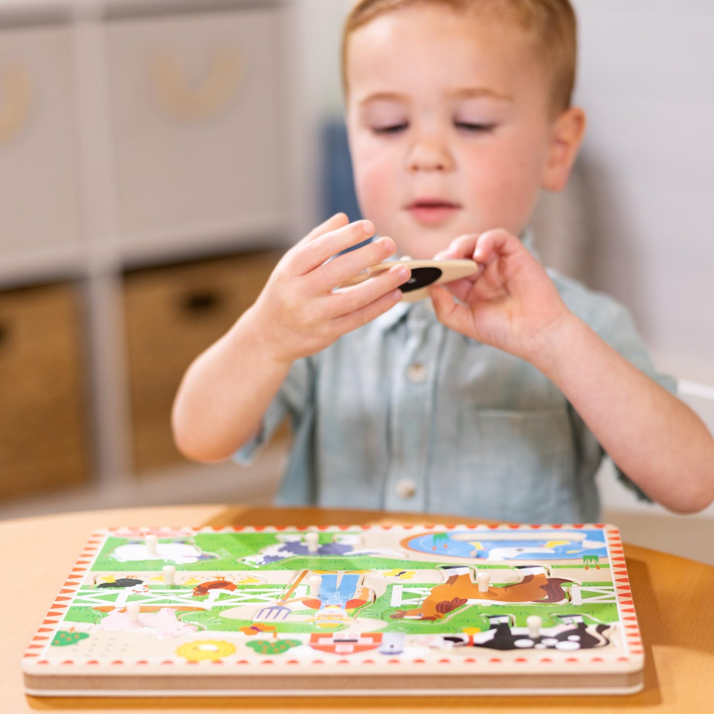 Melissa & Doug Old MacDonald's Farm Sound Puzzle - Farm Animal Toys, Sound Puzzles for Toddlers and Kids Ages 2+