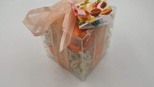 SPa Pure GINGERPEACH Bath Bombs: GIFT SET with 6 Bath Bomb Fizzies with Shea, Mango & Cocoa Butter, Ultra Moisturizing (14 Oz) Great for Dry Skin…