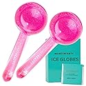 MonétBeauty Ice Globes for Face, Freezer Safe and Highly Effective Facial Globes for Daily Beauty Routines, Face Roller to Tighten Skin, Reduce