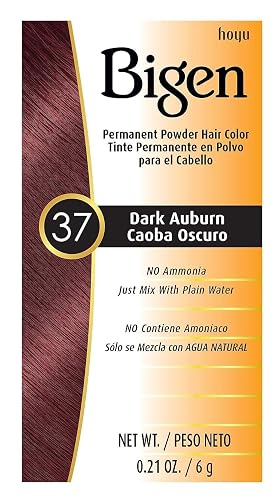 Bigen Powder Hair Color #37 Dark Auburn 0.21 Ounce (6ml) (3 Pack)