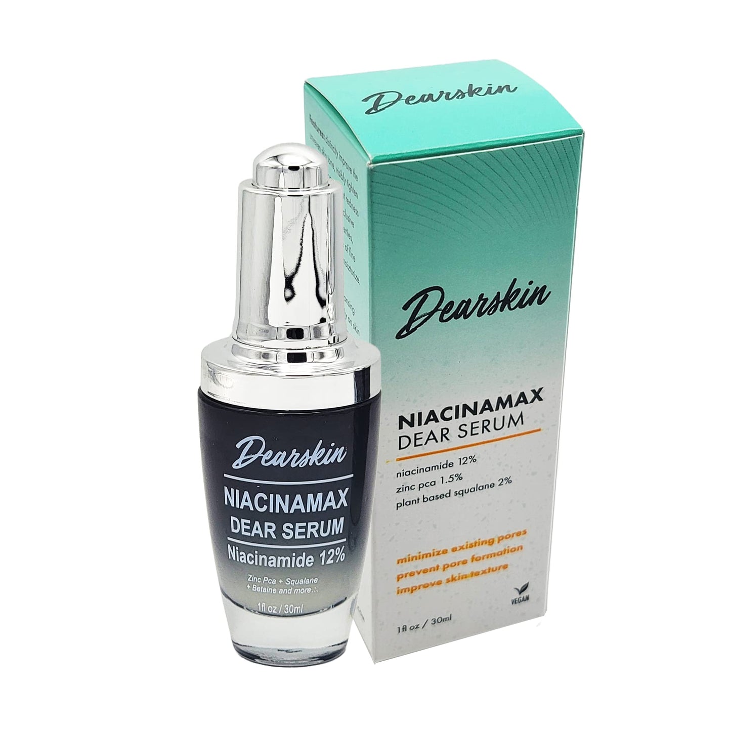 Niacinamide Serum Pore Minimizer Nacinamide 12% Zinc PCA Aqua Squalane & Vitamin E, Uneven Skin Tone Elasticity Wrinkles & Blemishes, Anti Aging