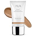 PÜR MINERALS 4-in-1 Tinted Moisturizer with SPF 20 - Hydrating Skin Tint Face Moisturizer, Primer & Foundation with Shea Butter, Aloe Vera & Vitamin
