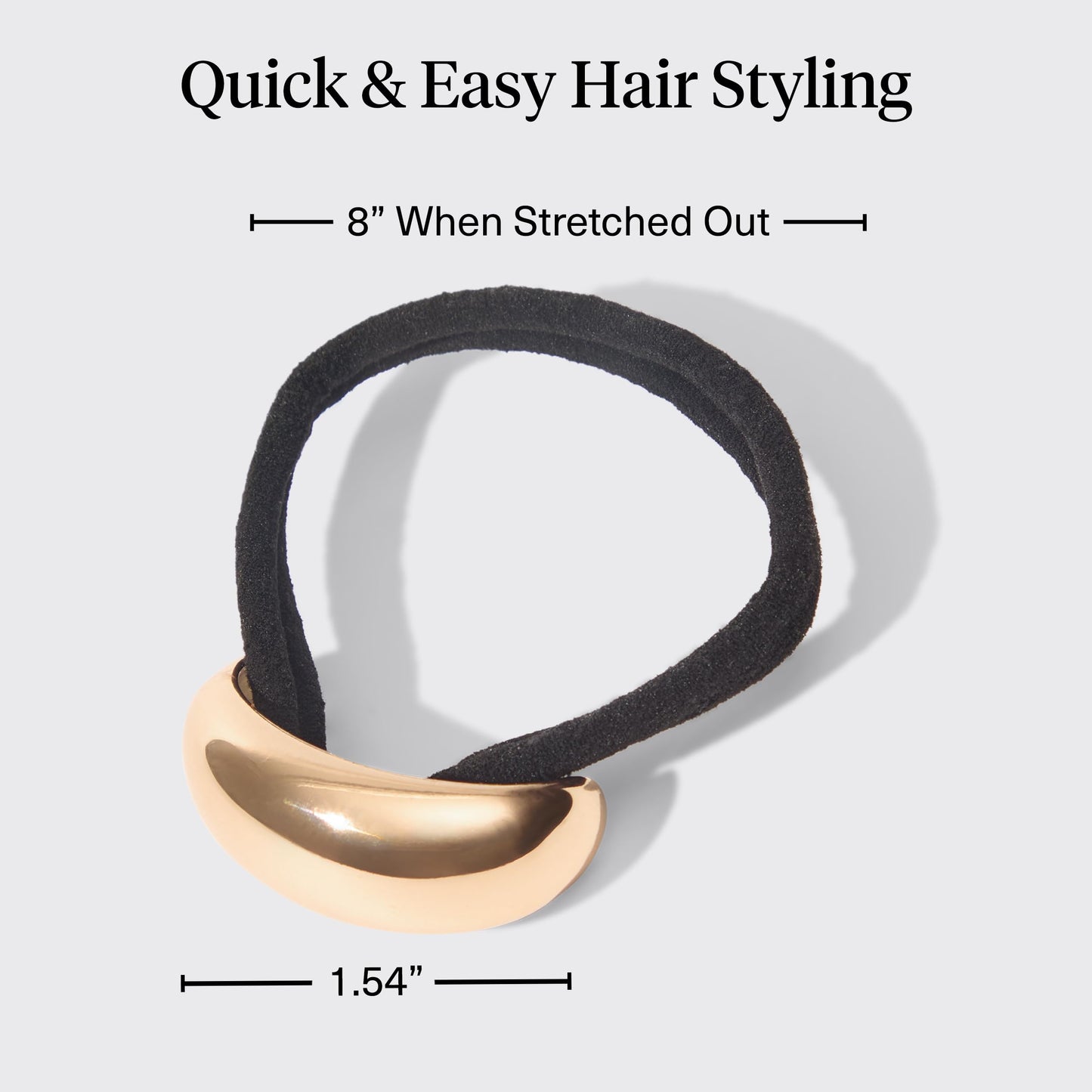 Kitsch Gold Hair Cuff - Metal Ponytail Cuff for Braids, Updos & Everyday Hairstyle | Durable & Elegant Hair Ties | Girl Fashion Accessories - Large Beauty and Personal Care Kitsch