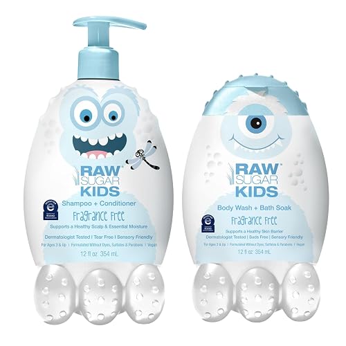 Kids' 2-in-1 Body Wash + Bath Soak - Sensitive Beauty & Personal Care RAW SUGAR