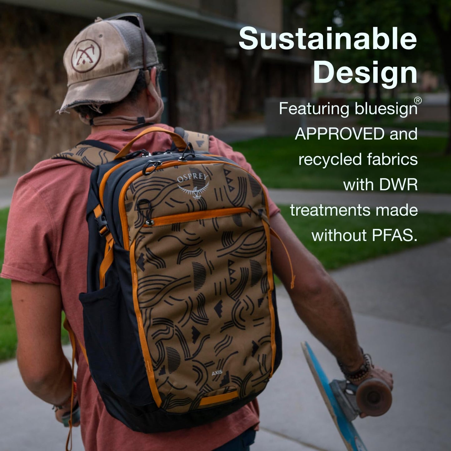 Osprey Axis Laptop Backpack - Sleek, Urban-Ready Everyday Pack with Laptop Sleeve, Dual Water Bottle Pockets, and Compression Straps - Ideal for College,Commutes, and Casual Travel, Pine Leaf Green