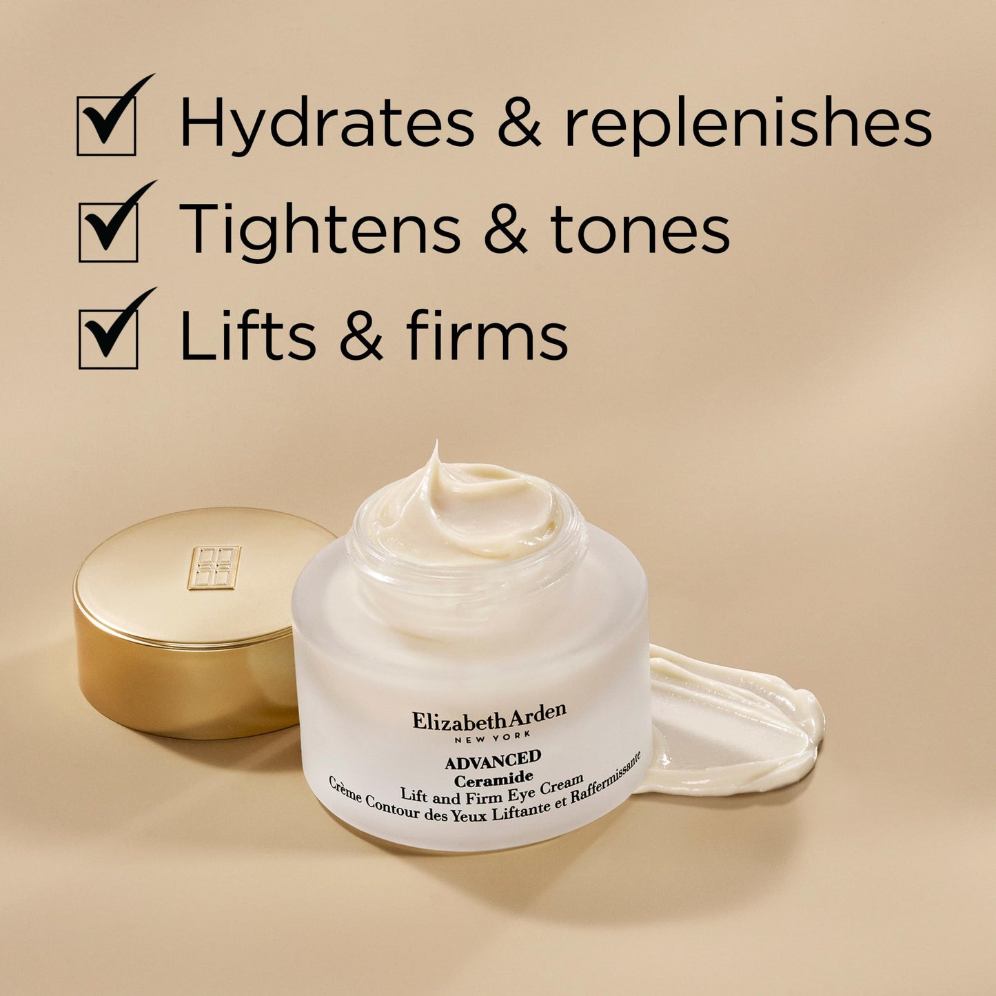 Elizabeth Arden Advanced Ceramide Lift and Firm Eye Cream, Moisturizing Formula for Reducing Undereye Wrinkles, Puffiness and Crow's Feet, 0.5 Oz