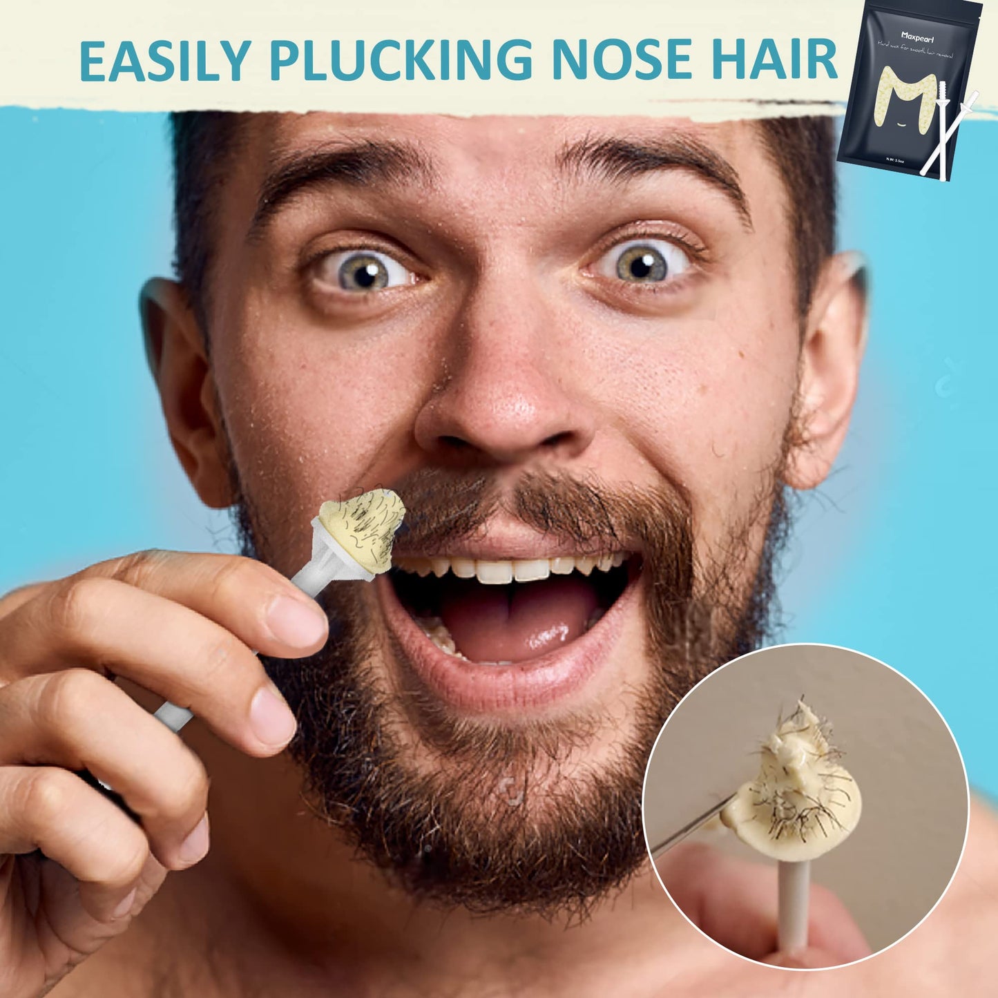 Maxpearl Digital Waxing Kit - Women Men Hard Wax Melt Warmer Kit for Hair Removal - Sensitive Skin, Eyebrows, Face, Underarms, Brazilian, Bikini, Legs Beauty and Personal Care Maxpearl