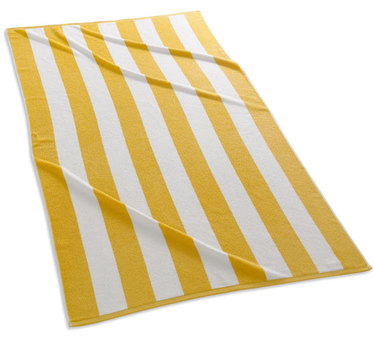 Kassatex Cabana Stripe Beach Towels - Yellow