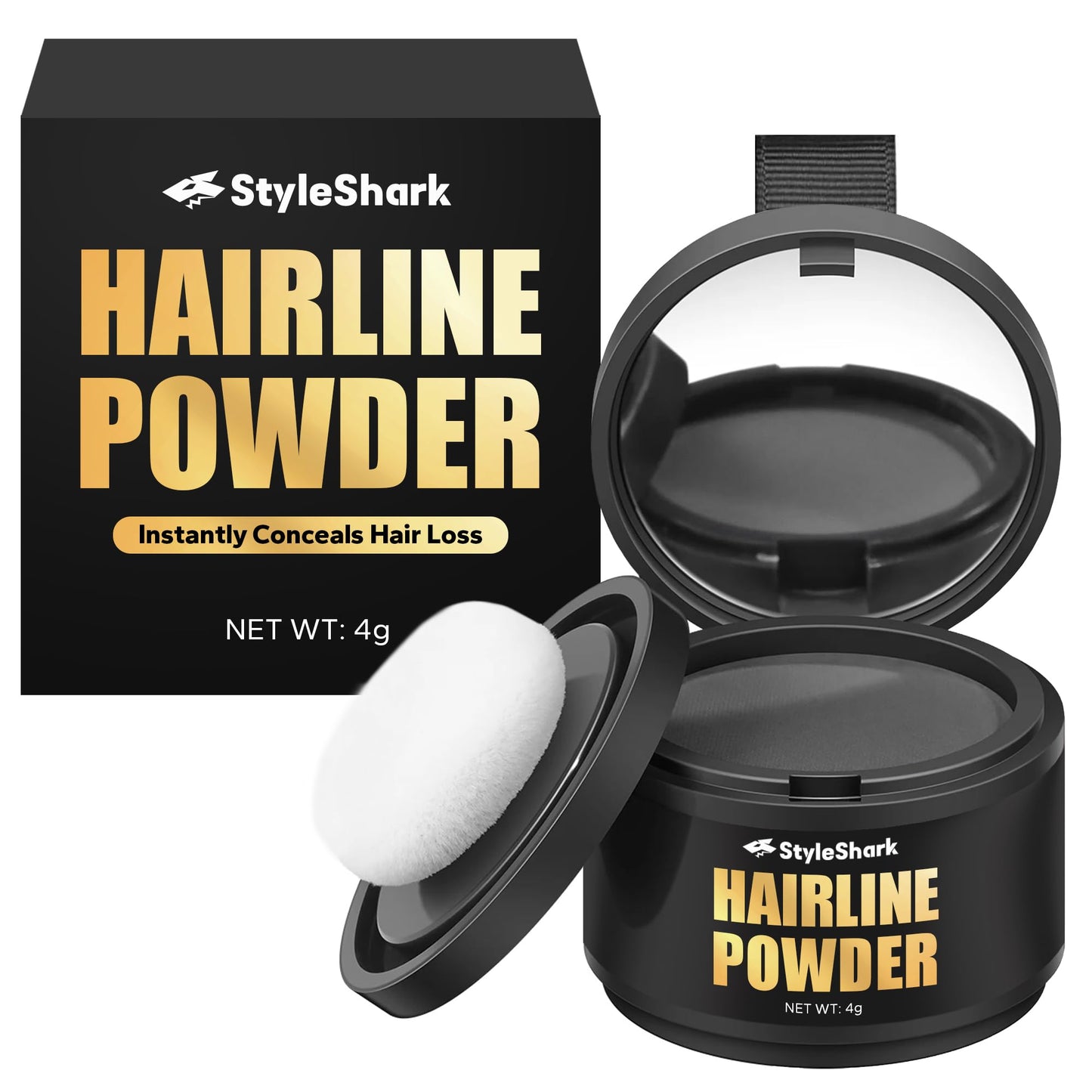 StyleShark Hairline Powder for Women and Men - Stain-Proof, Sweatproof Root Touch Up and Cover Up for Thinning Hair (Light Blonde)