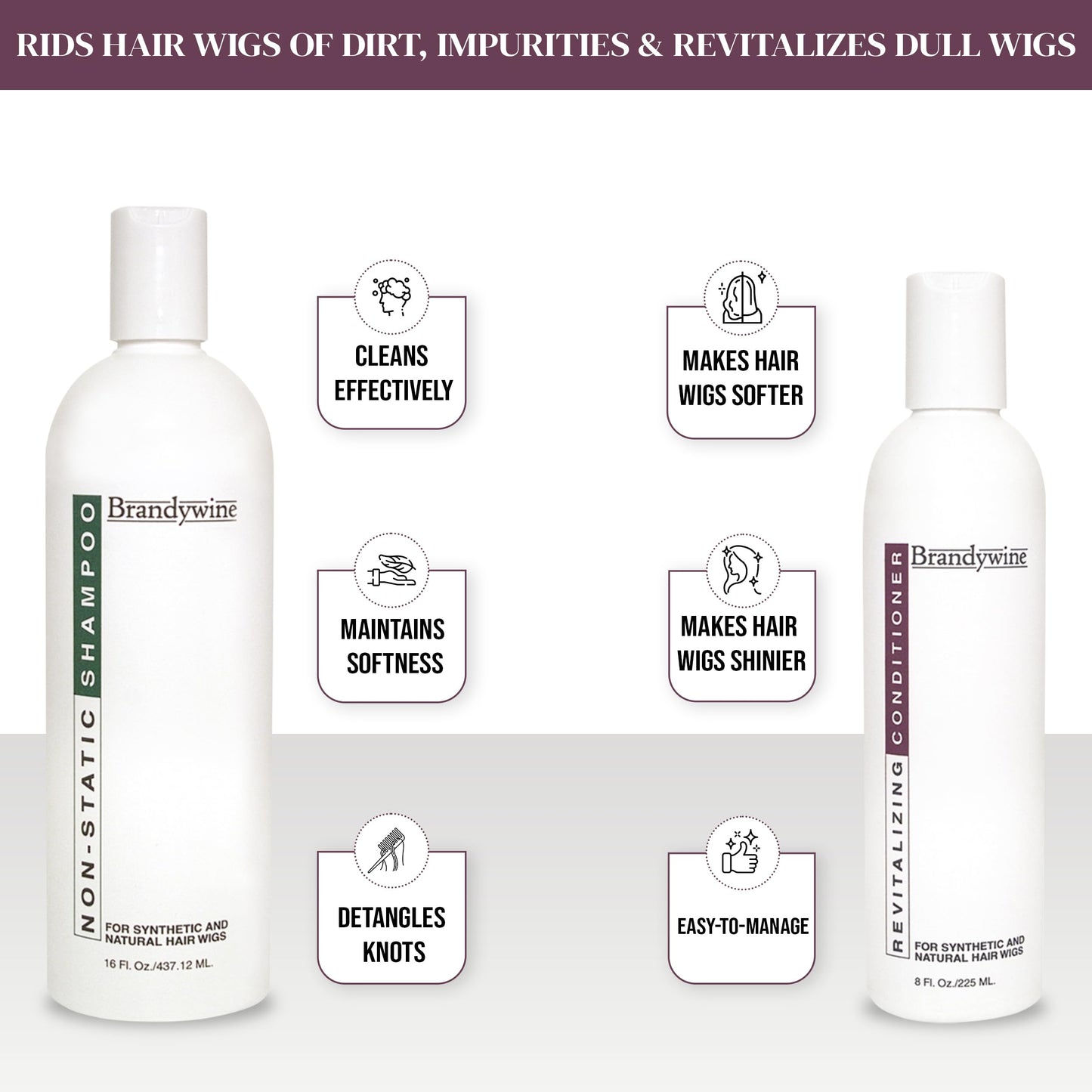 Natural & Synthetic Hair Kit, Shampoo and Conditioner Set, Value Pack Hair Care