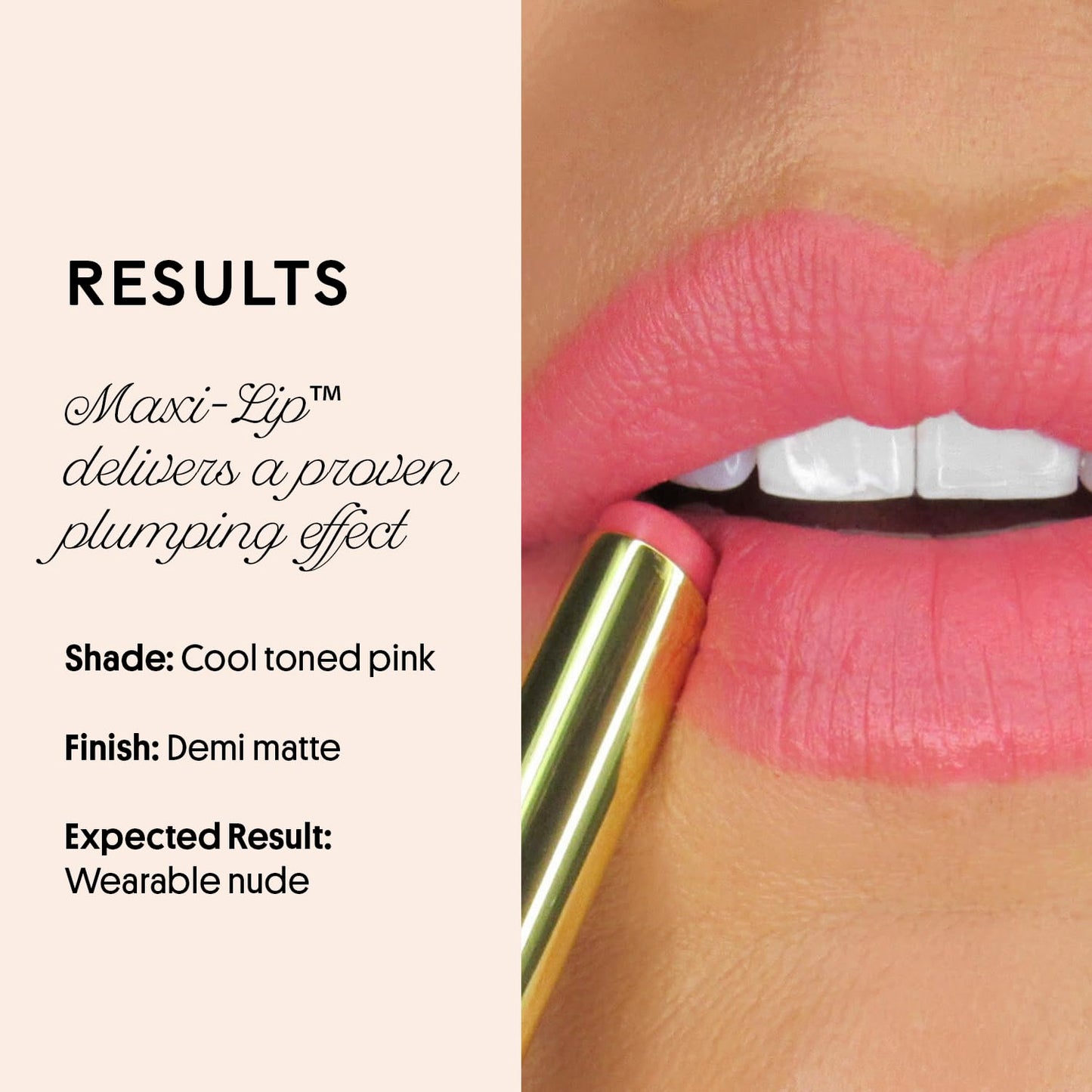 Winky Lux Skinny Plump Demi Matte Lipstick - Cool Toned Pink Lip, Natural Plump Lipstick, Weightless Long Lasting Soft Matte Lip Crayon, Infused with