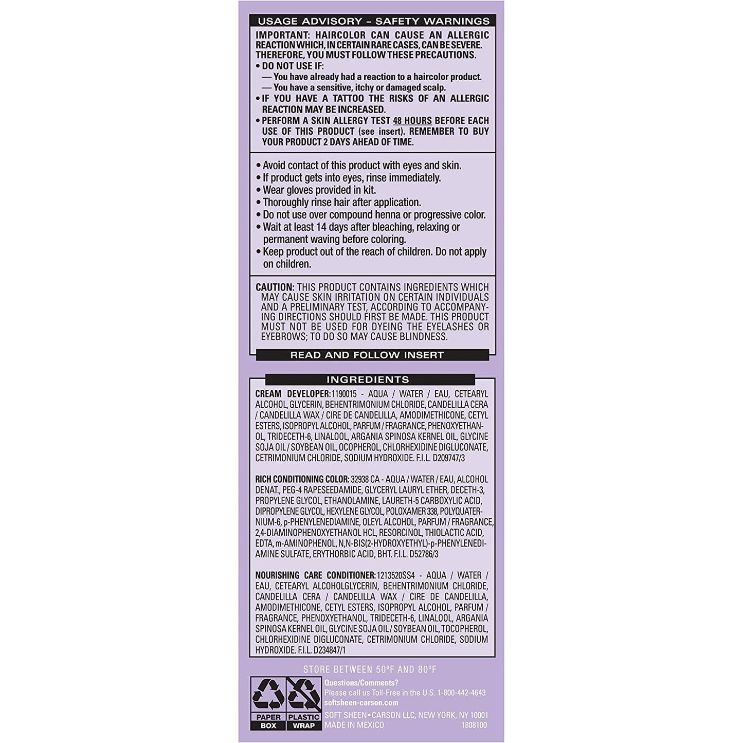 SoftSheen-Carson Dark and Lovely Fade Resist Rich Conditioning Hair Color, Permanent Hair Color, Up To 100 percent Gray Coverage, Brilliant Shine