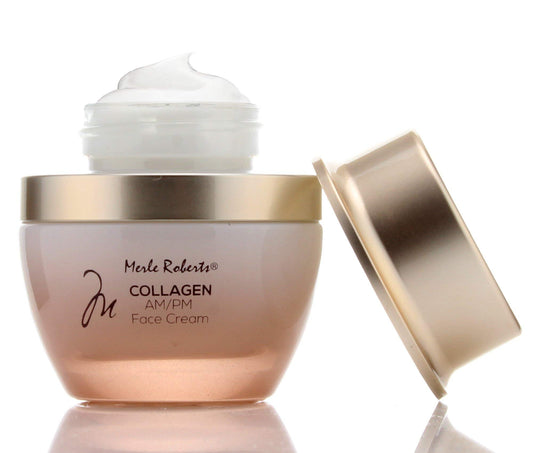 Merle Roberts Day and Night Face Cream with Collagen. Anti-Aging face cream for Wrinkles, Fine Lines, Uneven Skin Tone, and Dry Skin. 1 fl oz (1 Fl Oz