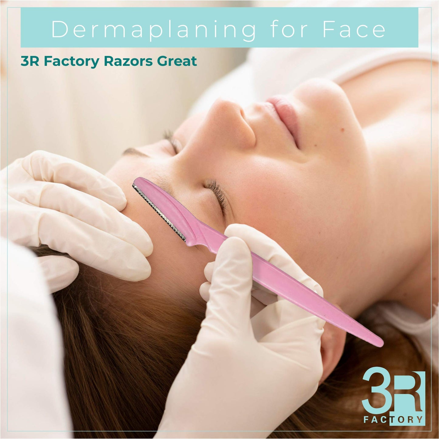 Facial Hair Removal for Women - 3R Factory Ladies Face Razor for Peach Fuzz, Lady Shavers for Womens, Eyebrow, Facial & Neck. Come with Safety Cover