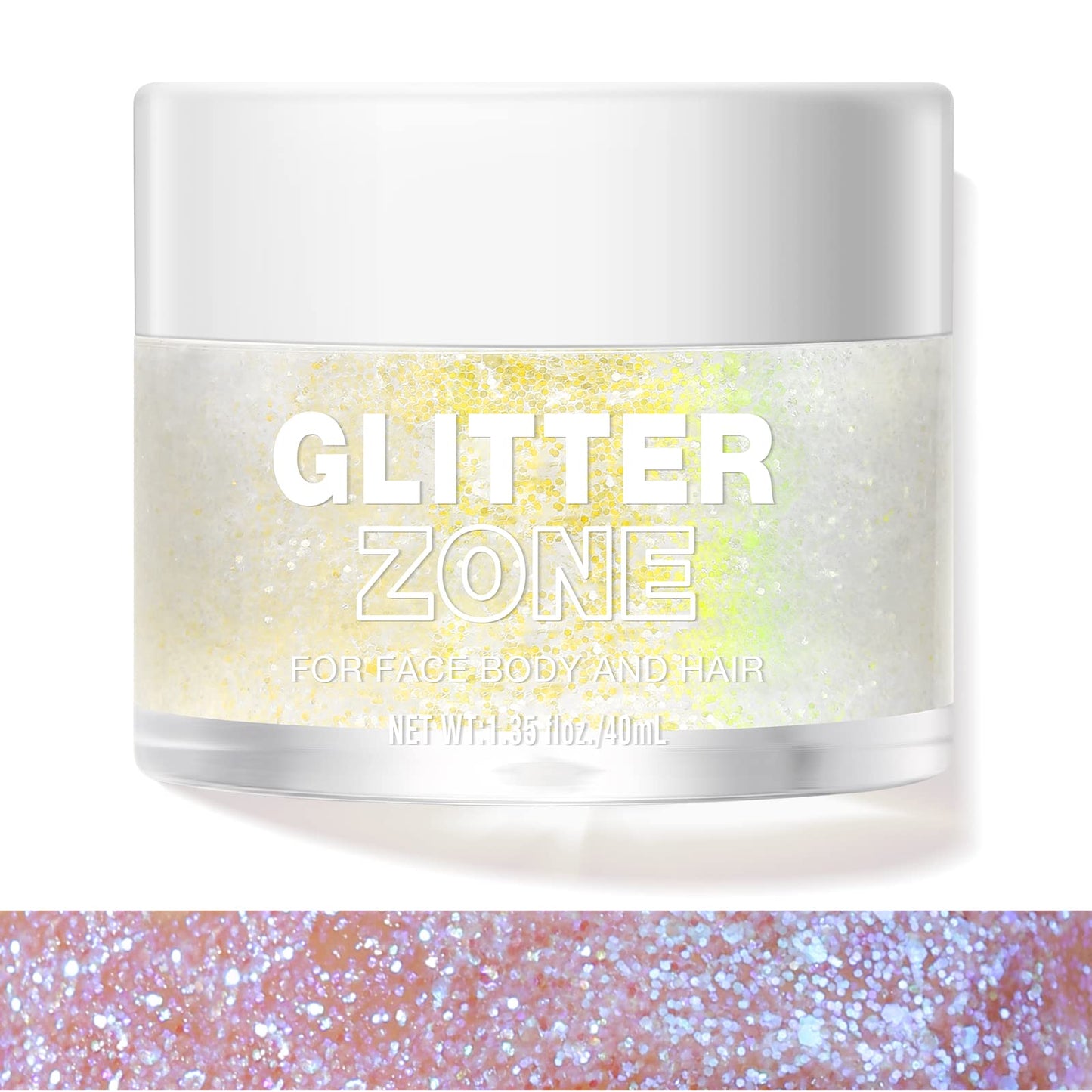 LANGMANNI Holographic Body Glitter Gel for Body, Face, Hair and Lip.Color Changing Glitter Gel Under Light. Vegan & Cruelty Free-1.35 oz (4# Sapphire
