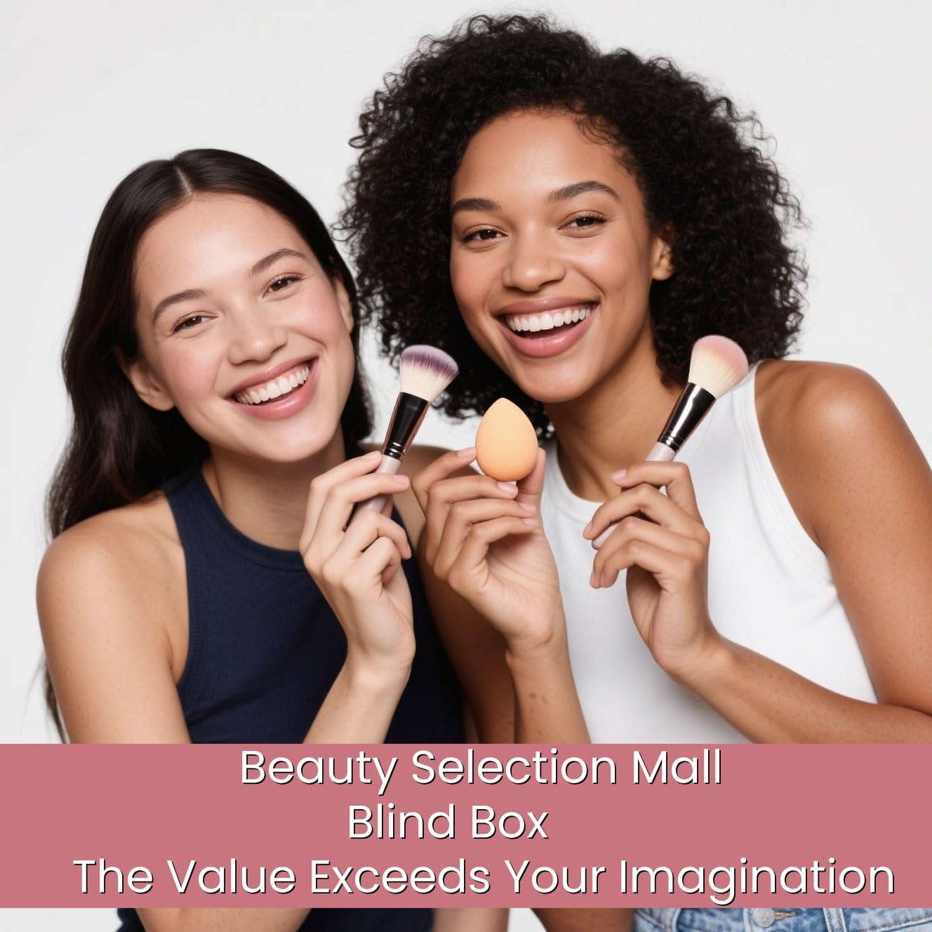 BS-MALL Makeup Brushes & Beauty Tools Assortment Box - Curated Collection of Makeup Brushes, Makeup Bag, Makeup Sponge, Hair Ties & More Professional Beauty and Personal Care BS-MALL