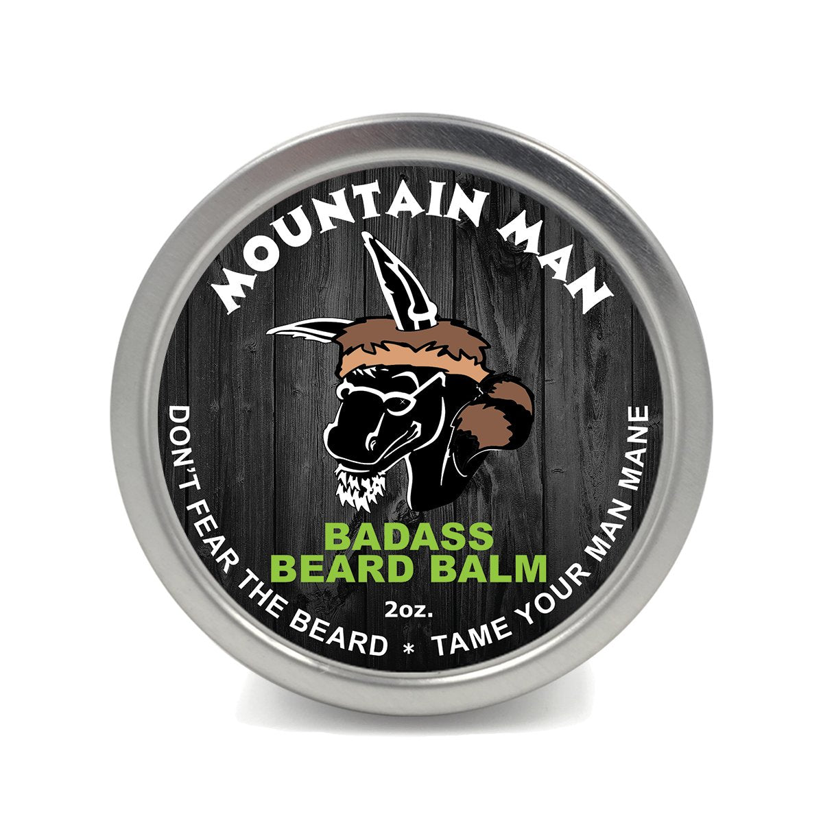 Badass Beard Care Beard Balm - Mountain Man Scent, 2 Ounce - All Natural Ingredients, Keeps Beard and Mustache Full, Soft and Healthy, Reduce Itchy