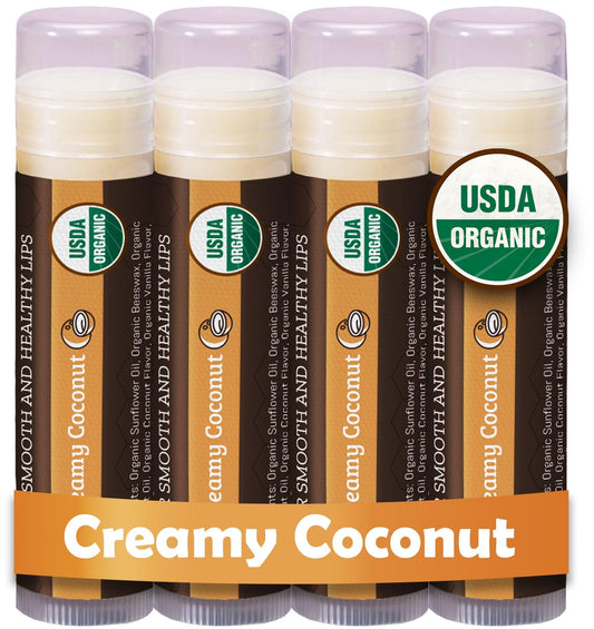 SPF Lip Balm 4-Pack by Earth's Daughter - Lip Sunscreen, SPF 15, Organic Ingredients, Coconut Flavor, Beeswax, Coconut Oil, Vitamin E Beauty and Personal Care Earth's Daughter Default Title