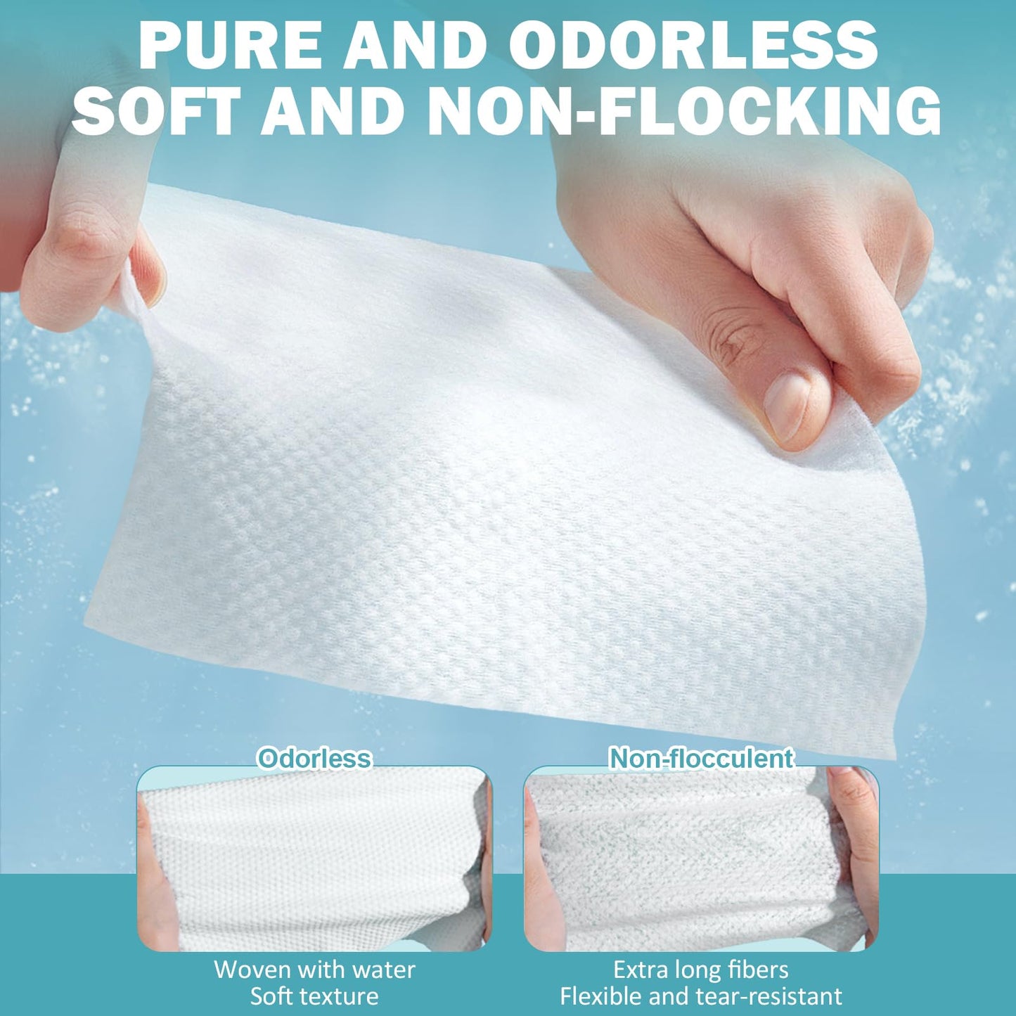 Face Towels, Disposable Face Towel 100 Count, Makeup Remover Dry Wipes, Soft Cotton Dry Wipes Facial Cloths Towelettes for Washing and Drying, Facial Beauty and Personal Care VETYUND