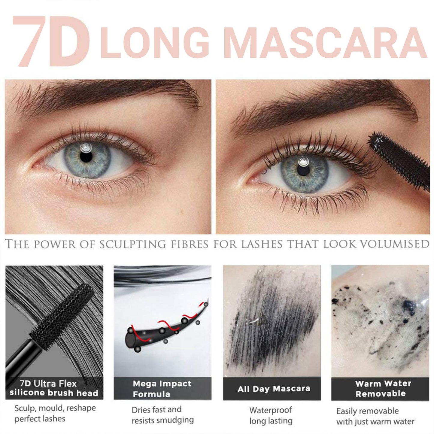 Facelove Mascara, Everlove Mascara For Older Women, Makes Eyelashes Thicker And Longer (1PC) Beauty and Personal Care AEXZR