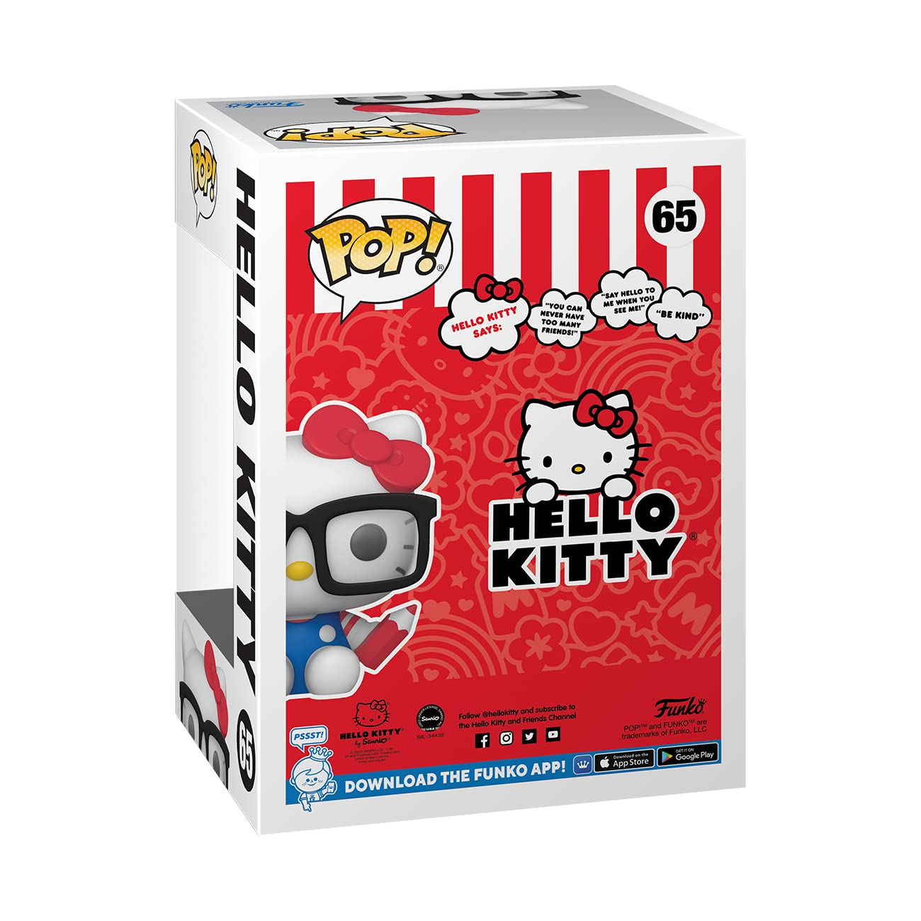 Funko POP! Sanrio: Hello Kitty - Hello Kitty Nerd - Collectable Vinyl Figure - Gift Idea - Official Merchandise - for Kids & Adults - Anime Fans…