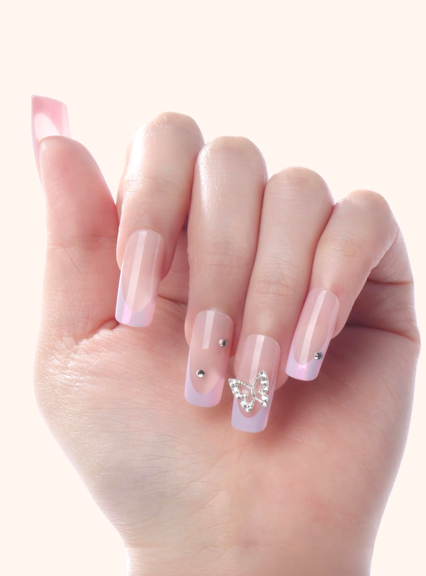 Glamify by Absolute New York Couture Press On Nails - Luxury Rhinestone & Charm Fake Nails, Glossy Reusable Salon Style Acrylic Nails Kit with Glue Beauty & Personal Care Absolute New York