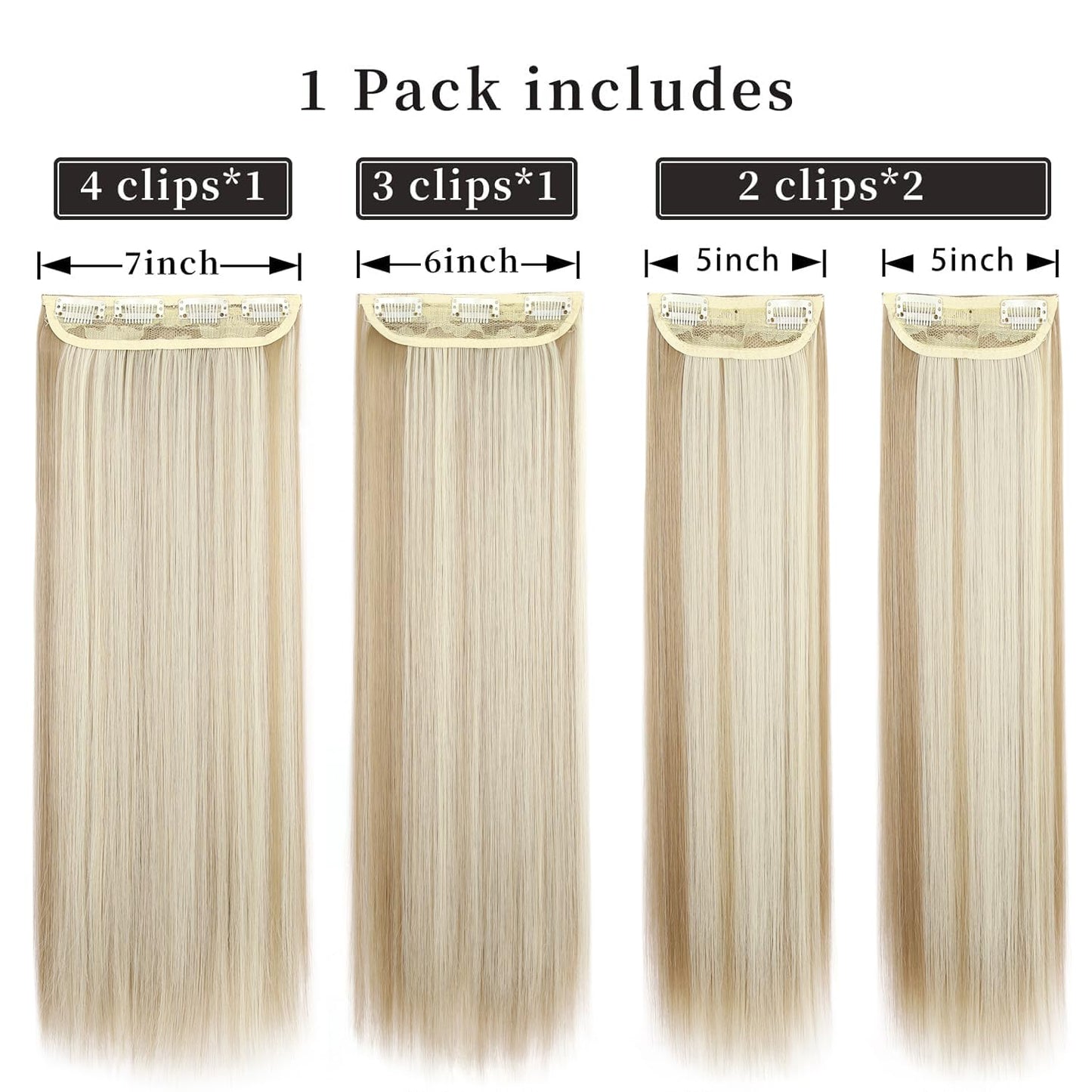 Blue Clip in Hair Extensions 20 Inch Long Wavy Synthetic Hairpiece for Women Natural Hair for Daily Use Cosplay Costume Party Valentine's Day Beauty and Personal Care LEEONS
