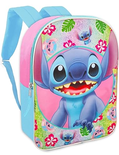 Disney Stitch Stitch And Angel 16 Inches Backpack