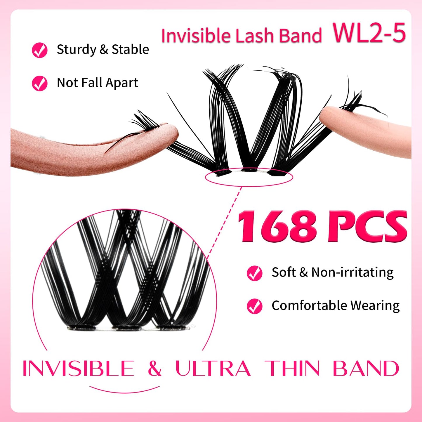RITALASH Cluster Lashes DIY Lash Clusters Eyelash Extensions Wispy Lash Extension False Eyelashes Thin Invisible Lash Band Individual Lashes Beauty and Personal Care RITALASH