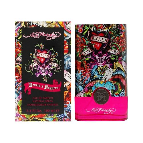 Christian Audigier Hardy Hearts & Daggers Eau De Parfum Spray for Women, 3.4 Ounce