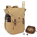 ENHANCE Venture Canvas DnD Backpack - RPG DM Bag for Dungeons and Dragons with Removable Dice Tray - Travel DnD Bag fits 4-6 Books Upright, 17" Laptop/DM Screen Slot, Luggage Slot, Chest and Map Strap